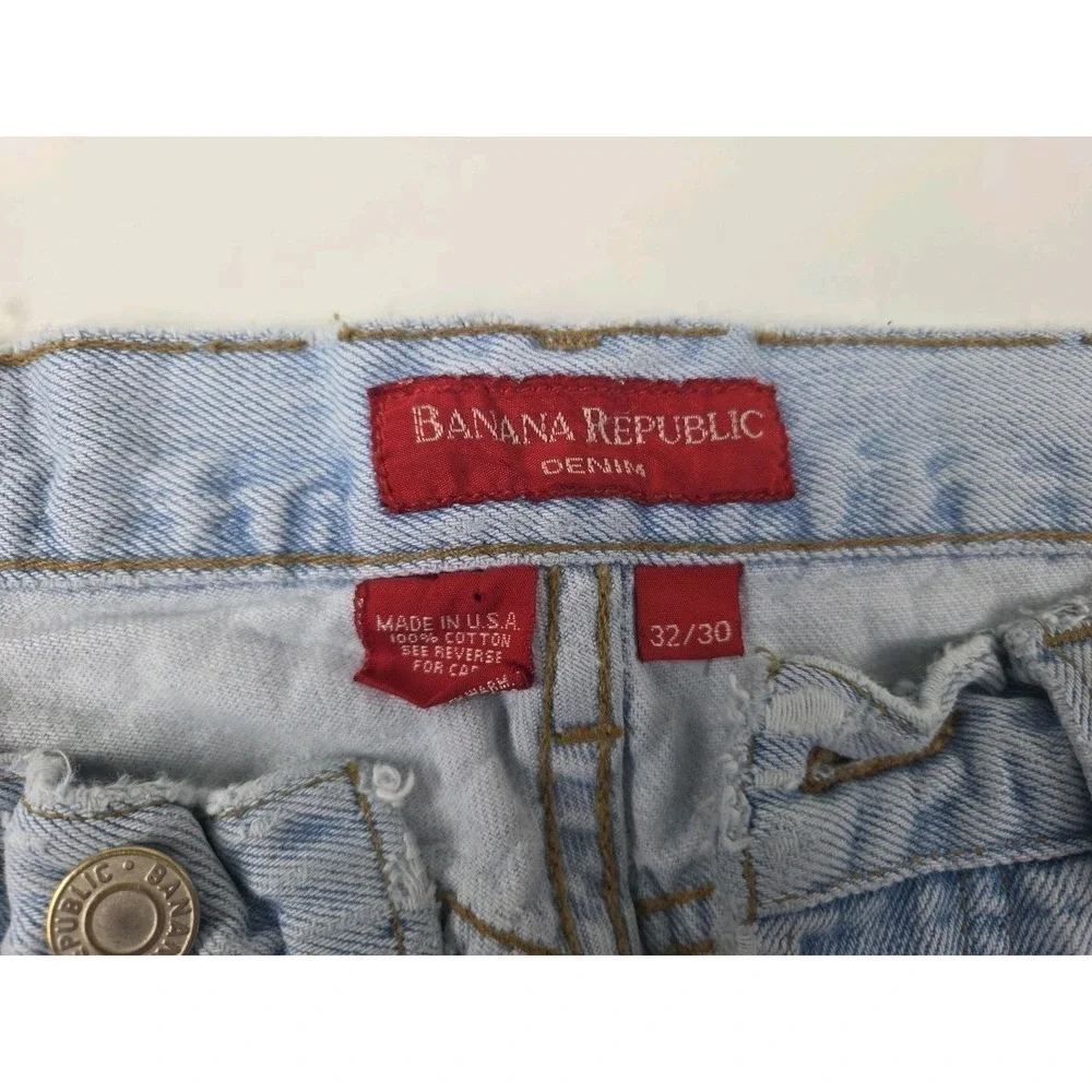 Men's‎ Vintage Banana Republic Acid Wash Straight Leg Distressed 32/30 Cotton